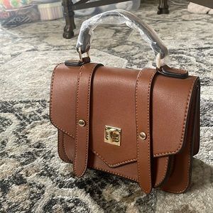 Isabelle Brown Faux Leather Hand Purse